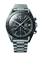 Omega Speedmaster Moonphase Chronograph Master Chronometer Stainless Steel / Blue / Alligator (ST 376.0822)