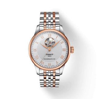 Tissot - T006.407.22.033.02  Le Locle Powermatic 80 Open Heart Stainless Steel - Rose Gold / Silver / Bracelet