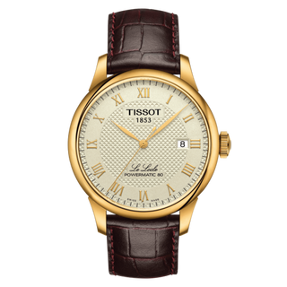 Tissot - T006.407.36.263.00  Le Locle Powermatic 80 39.3 Yellow Gold PVD / Ivory / Strap