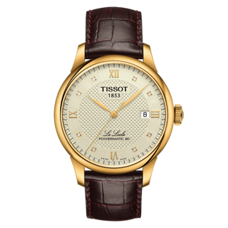 Tissot - T006.407.36.266.00  Le Locle Powermatic 80 39.3 Yellow Gold PVD / Ivory / Strap