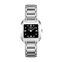 Tissot T-Wave Square Quartz 23.6 Stainless Steel /  Black / Bracelet (T02.1.285.54)