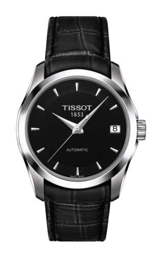 Tissot - T035.207.16.051.00  Couturier Automatic Ladies Black / Strap