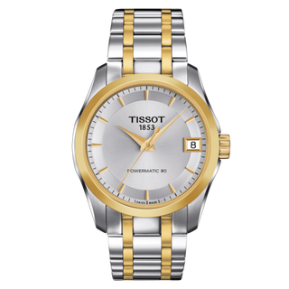 Tissot - T035.207.22.031.00  Couturier Powermatic 80 32 Stainless Steel / Yellow Gold PVD / Silver / Bracelet