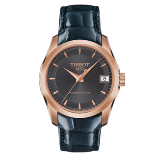 Tissot - T035.207.36.061.00  Couturier Powermatic 80 32 Rose Gold PVD / Grey / Strap