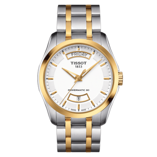 Tissot - T035.407.22.011.01  Couturier Powermatic 80 39 Stainless Steel / Yellow Gold PVD / White / Bracelet