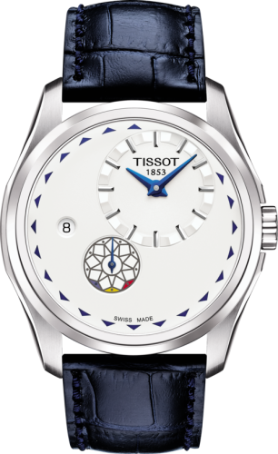 Tissot - T035.428.16.031.01  Couturier Automatic Small Second Stainless Steel / Silver / Strap / Romania Centenary