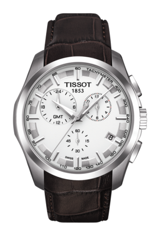 Tissot - T035.439.16.031.00  Couturier Quartz Chronograph GMT Silver / Strap