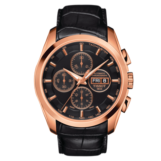 Tissot - T035.614.36.051.01  Tissot Couturier Automatic Chronograph 43 Rose Gold PVD / Black