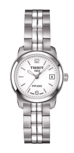 Tissot - T049.210.11.017.00  PR 100 Quartz 24.5 Stainless Steel / White / Bracelet