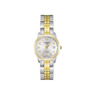 Tissot - T049.210.22.032.00  PR 100 Quartz 24.5 Stainless Steel / Yellow Gold PVD / Silver / Bracelet