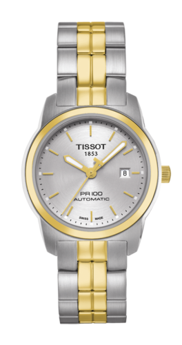 Tissot - T049.307.22.031.00  PR 100 Automatic 27 Stainless Steel / Yellow Gold PVD / Silver / Bracelet