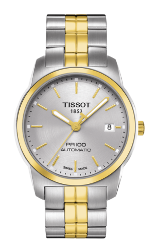 Tissot - T049.407.22.031.00  PR 100 Automatic 38 Stainless Steel / Yellow Gold PVD / Silver / Bracelet