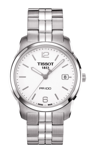 Tissot - T049.410.11.017.00  PR 100 Quartz 38 Stainless Steel / White / Bracelet