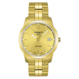 Tissot - T049.410.33.027.00  PR 100 Quartz 38 Yellow Gold PVD / Champagne / Bracelet