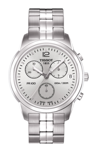 Tissot - T049.417.11.037.00  PR 100 Chronograph Quartz 38 Stainless Steel / Silver / Bracelet