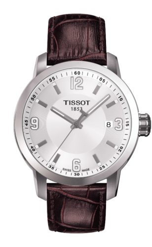 Tissot - T055.410.16.017.01  PRC 200 Quartz Silver Brown Leather