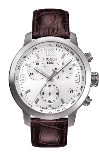 Tissot - T055.417.16.017.01  PRC 200 Quartz Chronograph Silver Leather