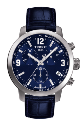 Tissot - T055.417.16.047.00  PRC 200 Quartz Chronograph Blue Leather