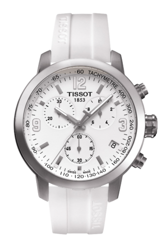 Tissot - T055.417.17.017.00  PRC 200 Quartz Chronograph White Rubber