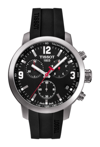 Tissot - T055.417.17.057.00  PRC 200 Quartz Chronograph Stainless Steel / Black / Rubber