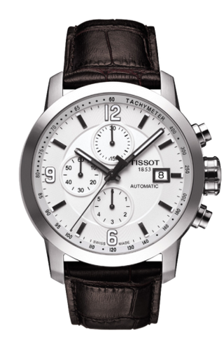 Tissot - T055.427.16.017.00  PRC 200 Automatic Chronograph Silver Leather