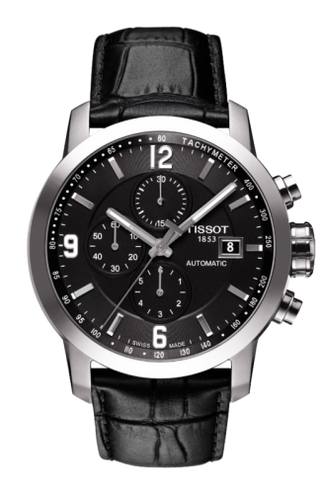 Tissot - T055.427.16.057.00  PRC 200 Automatic Chronograph Black Leather