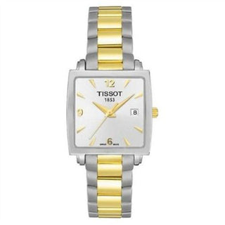 Tissot - T057.310.22.037.00  Everytime Square Stainless Steel / Yellow Gold PVD / Silver / Bracelet