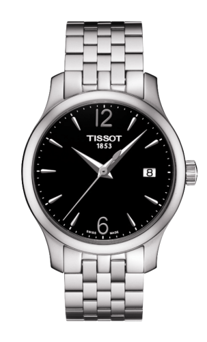 Tissot - T063.210.11.057.00  Tradition Lady Stainless Steel / Black / Bracelet