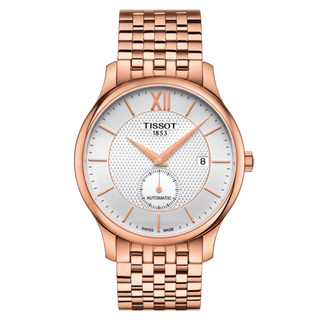 Tissot - T063.428.33.038.00  Tradition Automatic Small Second Rose Gold PVD / Silver / Bracelet