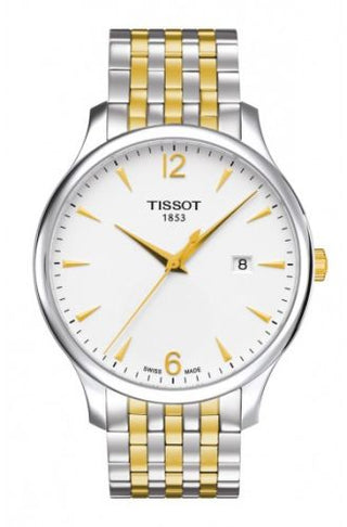 Tissot - T063.610.22.037.00  Tradition Quartz 42 Stainless Steel - Yellow Gold / Silver / Bracelet