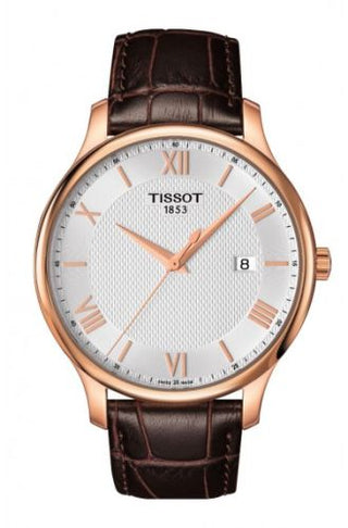 Tissot - T063.610.36.038.00  Tradition Quartz 42 Rose Gold PVD / Silver / Strap