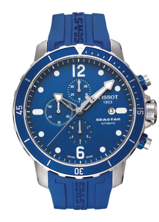 Tissot - T066.427.17.047.00  Seastar 1000 Automatic Chronograph Blue Rubber