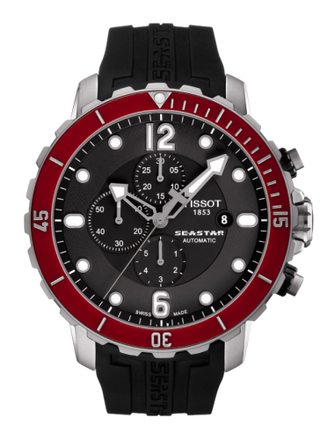 Tissot - T066.427.17.057.03  Seastar 1000 Automatic Chronograph Red Ceramic