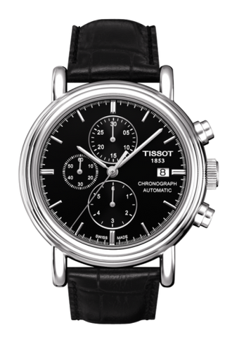 Tissot - T068.427.16.051.00  Carson Chronograph Automatic 42 Stainless Steel / Black / Strap