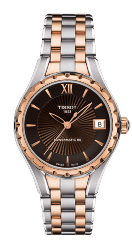 Tissot - T072.207.22.298.00  Lady 80 Automatic Stainless Steel / PVD Gold / Brown