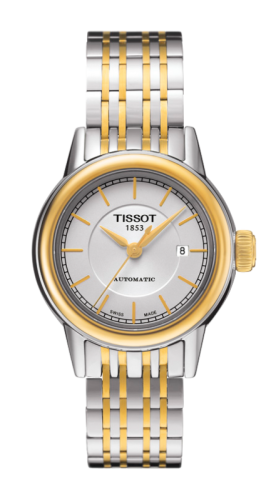 Tissot - T085.207.22.011.00  Carson Automatic 29.5 Stainless Steel / Yellow Gold PVD / Silver / Bracelet