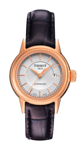 Tissot - T085.207.36.011.00  Carson Automatic 29.5 Rose Gold PVD / Silver / Strap