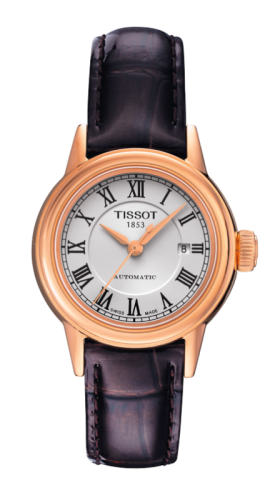 Tissot - T085.207.36.013.00  Carson Automatic 29.5 Rose Gold PVD / Silver / Strap