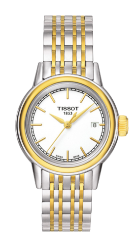 Tissot - T085.210.22.011.00  Carson Quartz 29.7 Stainless Steel / Yellow Gold PVD / White / Bracelet