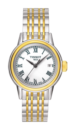 Tissot - T085.210.22.013.00  Carson Quartz 29.7 Stainless Steel / Yellow Gold PVD / White / Bracelet