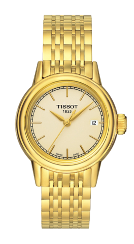 Tissot - T085.210.33.021.00  Carson Quartz 29.7 Yellow Gold PVD / Champagne / Bracelet