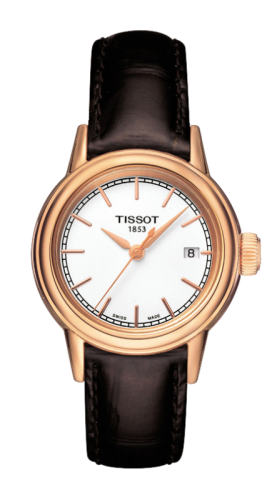 Tissot - T085.210.36.011.00  Carson Quartz 29.7 Rose Gold PVD / White / Strap