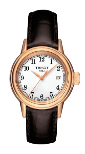 Tissot - T085.210.36.012.00  Carson Quartz 29.7 Rose Gold PVD / White / Strap