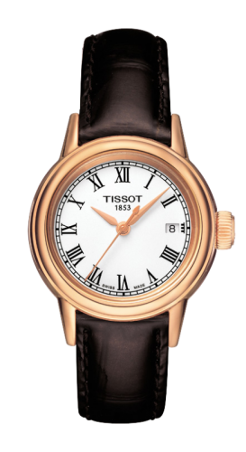 Tissot - T085.210.36.013.00  Carson Quartz 29.7 Rose Gold PVD / White / Strap