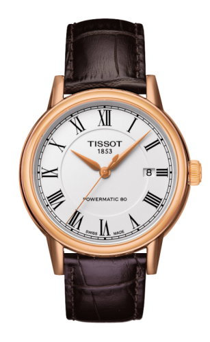 Tissot - T085.407.36.013.00  Carson Powermatic 80 Rose PVD / White Roman