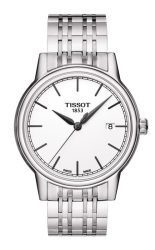 Tissot - T085.410.11.011.00  Carson Quartz 40 Stainless Steel / White / Bracelet