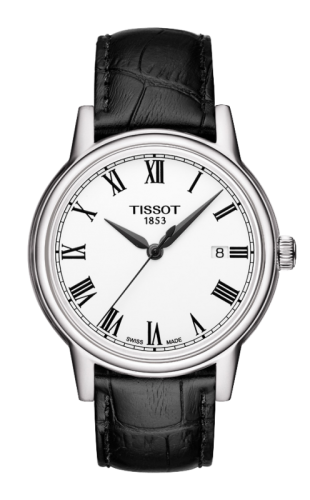 Tissot - T085.410.16.013.00  Carson Quartz 40 Stainless Steel / White / Strap