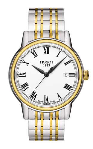 Tissot - T085.410.22.013.00  Carson Quartz 40 Stainless Steel / Yellow Gold PVD / White / Bracelet