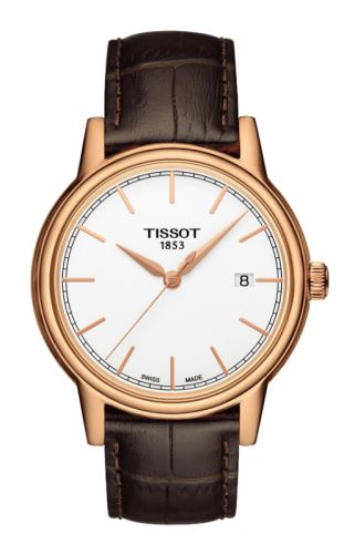 Tissot - T085.410.36.011.00  Carson Quartz 40 Rose Gold PVD / White / Strap