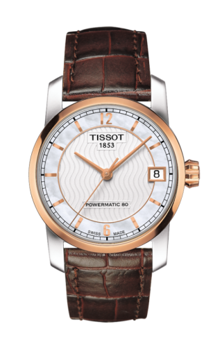 Tissot - T087.207.56.117.00  Powermatic 80 Lady Titanium / PVD Gold / MOP